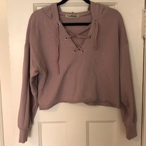 Lavender Nordstrom Medium Cropped Sweater